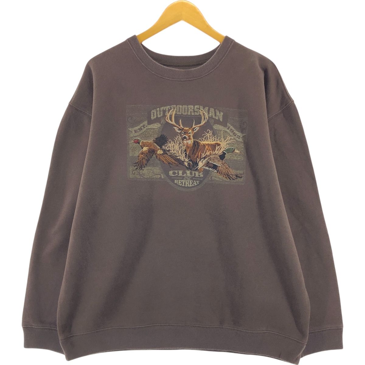 古着 クラフトアンドバロー Croft & Barrow 鳥柄 シカ柄 アニマル 