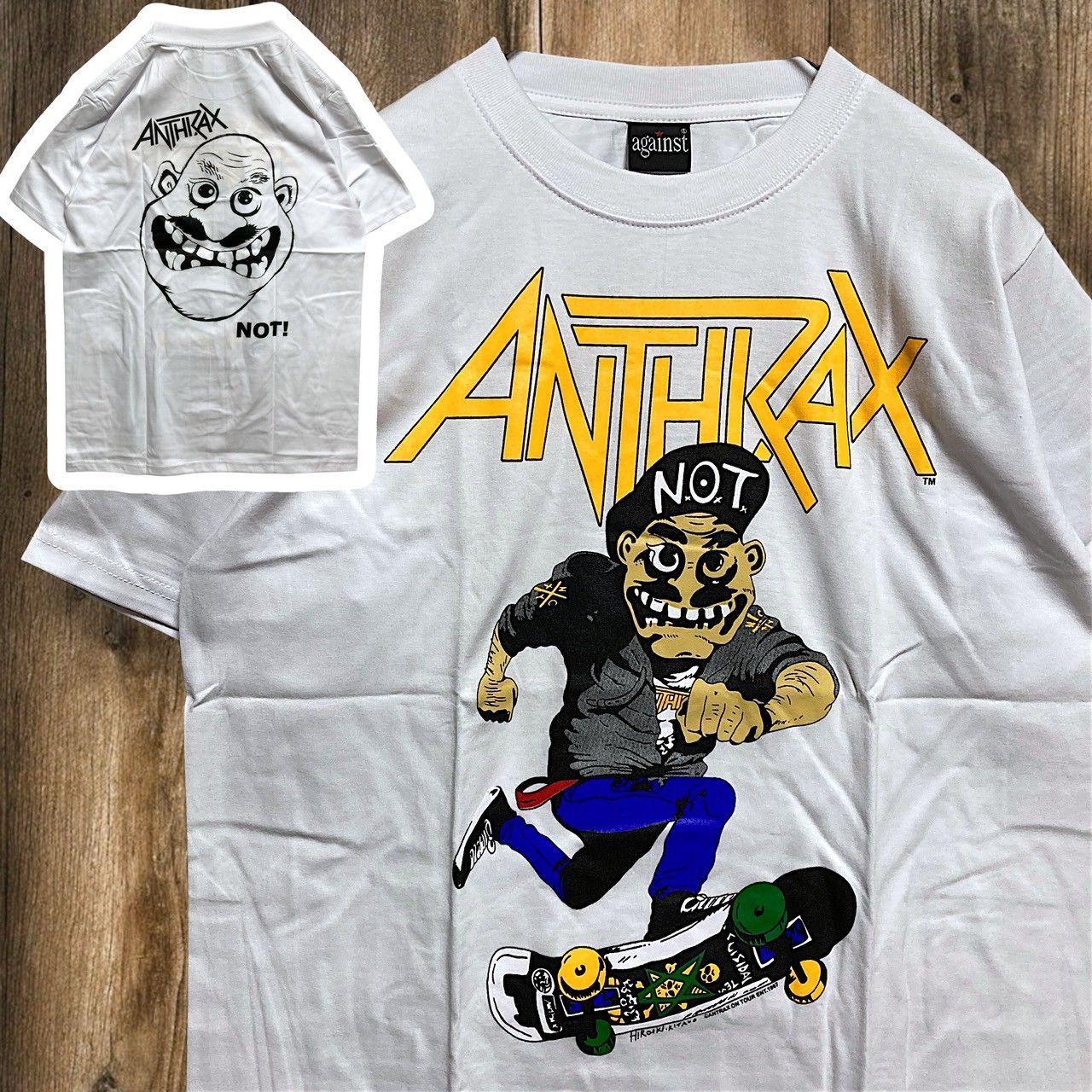 バンド Tシャツ ANTHRAX アンスラックス NOT 白 tee ティーシャツ