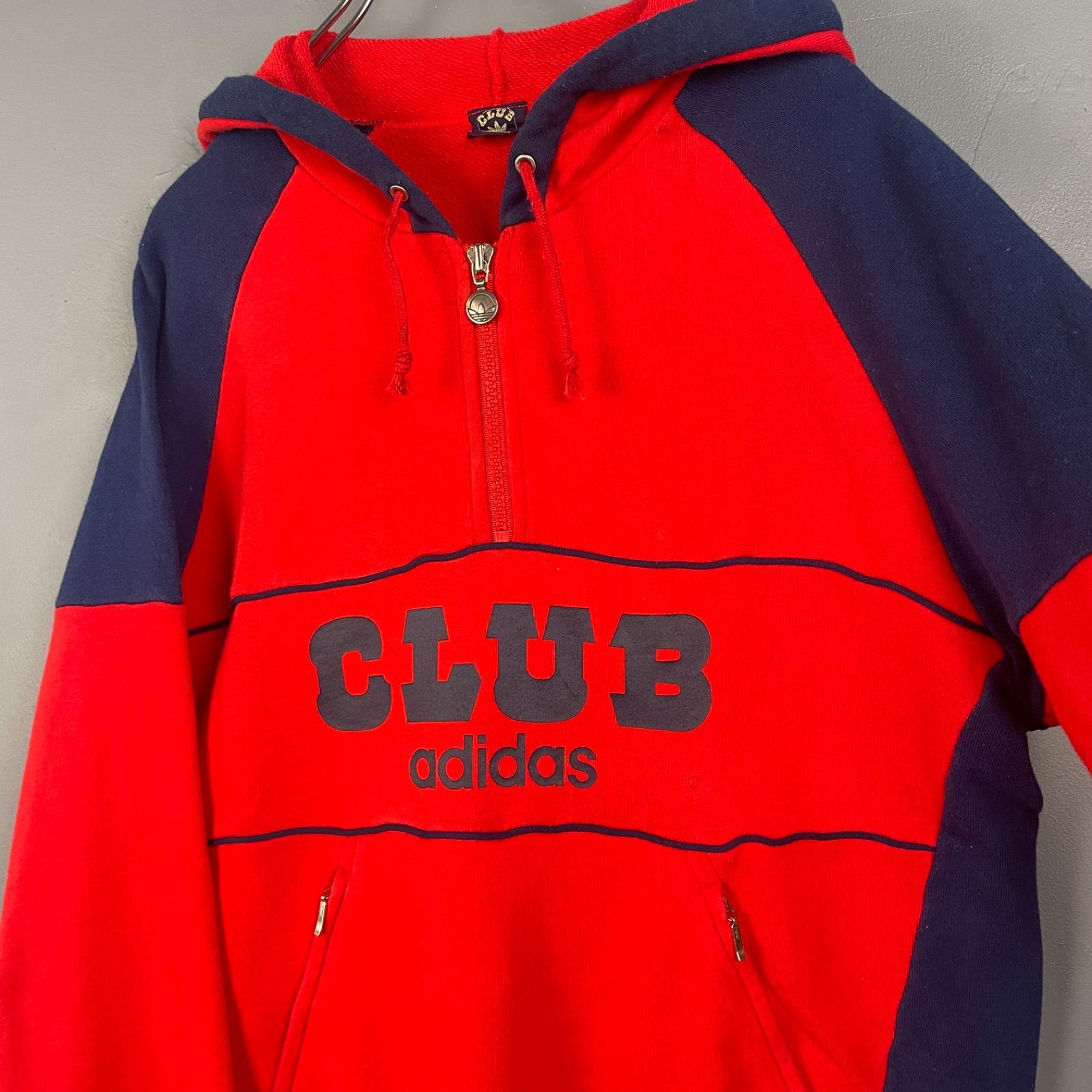 80s Vintage CLUB adidas DESCENTE Half Zip Anorak Parka Hoodie 