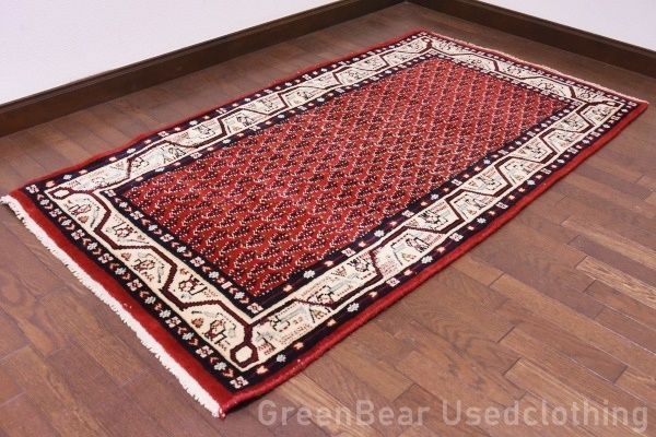 RAGU063 トライバルラグ 163cm×89cm ウール絨毯 アンティーク ヴィンテージ RAGU063 洋間や和室にも◎トライバルラグ 163cm×89cm ウール絨毯