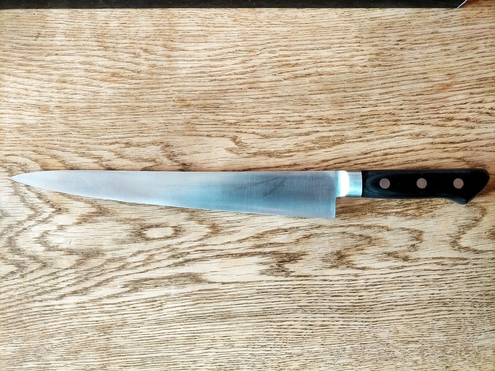 KC-713 関兼常 源兼正 口金付 黒合板柄 筋引 全長390×