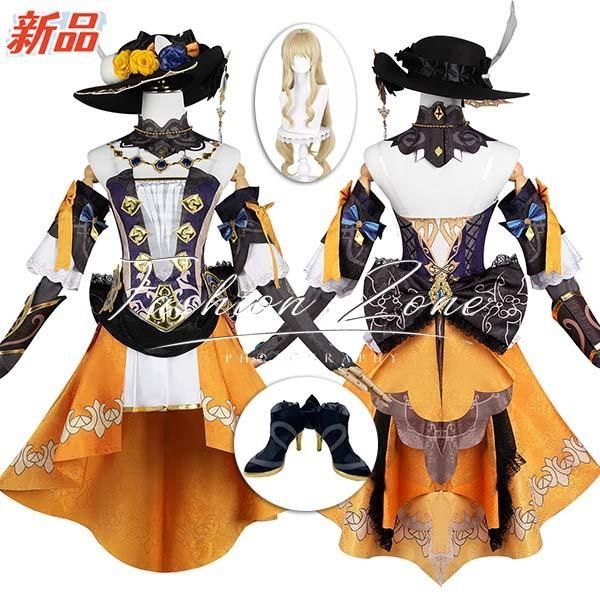 原神 げんしん 風 ナヴィア Navia コスプレ衣装 ウィッグ 靴 コスチュームcosplay 演出服 イベント ハロウィン変装 仮装