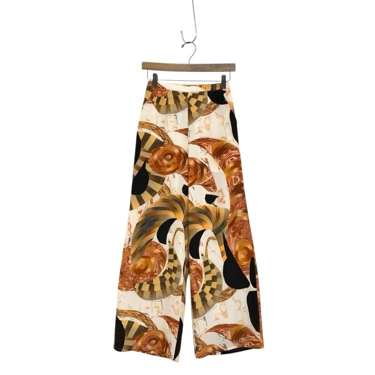 23AW Mame Kurogouchi マメクロゴウチ Marble Print Trousers マーブル