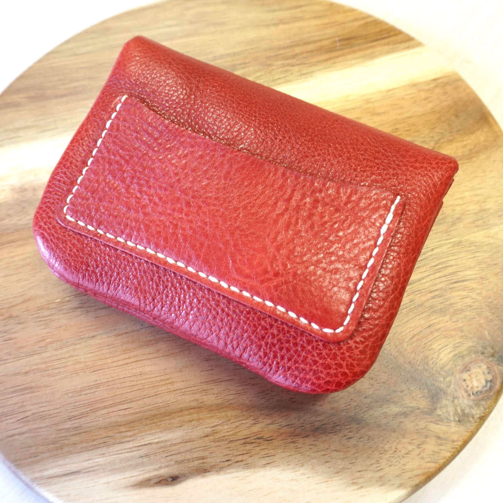 オルゴンリング 赤いポーチ フルーツ刺繍（イチゴ・レモン）ポーチL｜KANKAN ONLINE SHOP