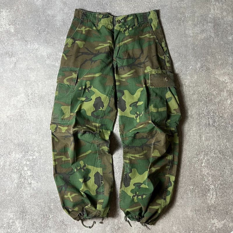 60s ERDLリーフカモパンツ　米軍　US ARMY ベトナム戦 60s 米軍 U.S.ARMY ERDL グリーンリーフカモ ジャングル