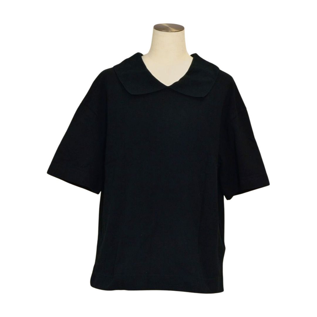 マーガレットハウエル MARGARET HOWELL ポロシャツ 鹿の子 コットン 2サイズ ブラック レディース F-M13706