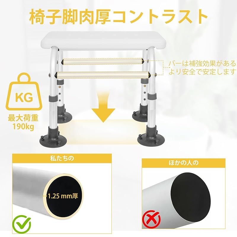 在庫 TORIBIO 風呂椅子 ステップ 浴槽内台 浴槽台 浮かない 3段階高さ調節 通気性 32cm 伸縮 吸盤付き 交換用フィート付き インバスチェア 踏み台 滑り止め 半身浴 入浴補助 介護用品 風呂椅子 高齢者 またぎ アルミ製 日本語 1 SKLAD-KIRPICHA_RU