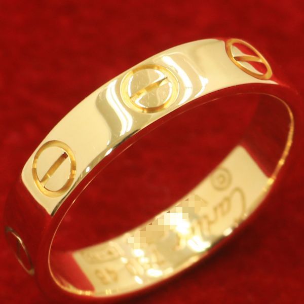 カルティエ ミニラブリング#46(日本サイズ6号近辺) 【無料ギフト  