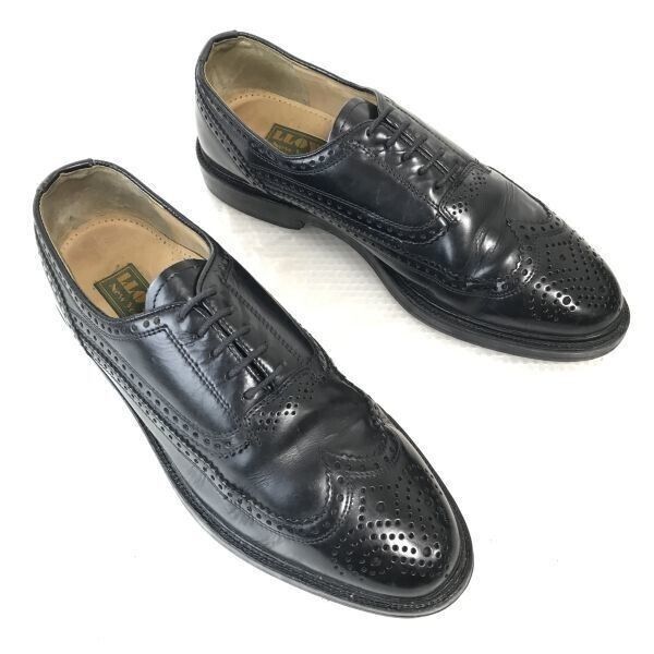 定価3万 ドイツ製 Vintage LLOYD ロイド 本革 ウィングチップ フルブローグ 10 28.5 黒 BLACK ビジネス dress shoes E-40