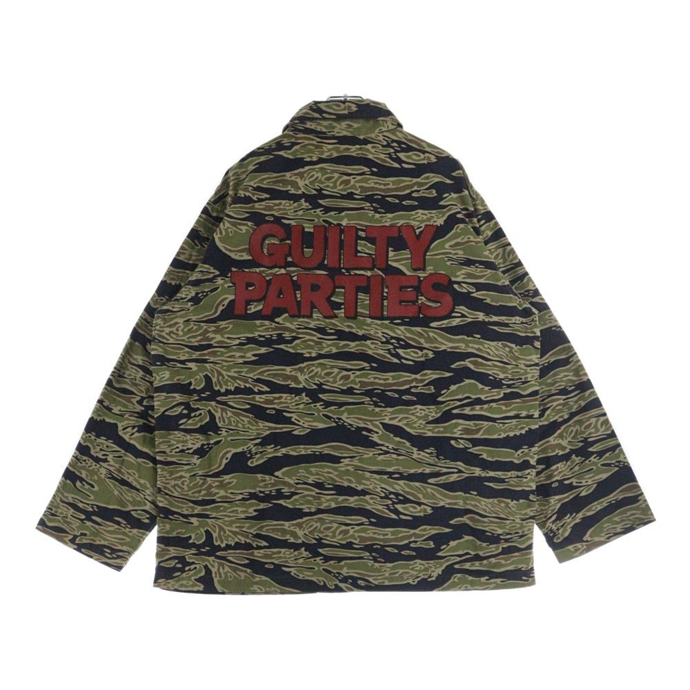 WACKO MARIA ワコマリア TIGERCAMO L|S SHIRTS バックロゴプリント タイガーカモ アーミー長袖シャツ カーキ