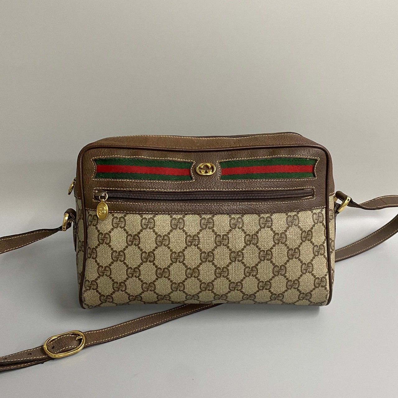 美品GUCCI GG シェリーライン オールドグッチ ミニクラッチバッグ