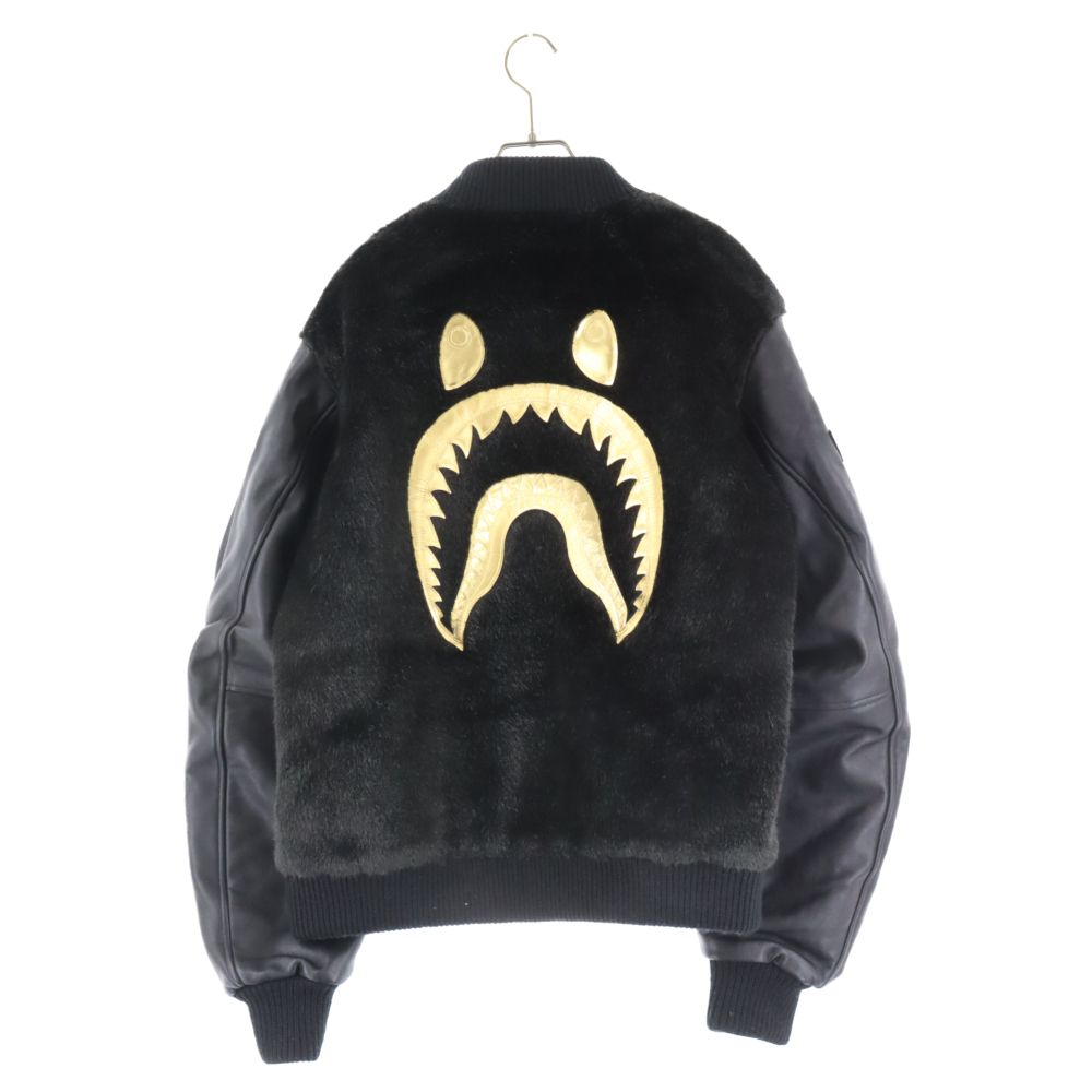 A BATHING APE (アベイシングエイプ) FAUX FUR Shark MA-1 フェイク 