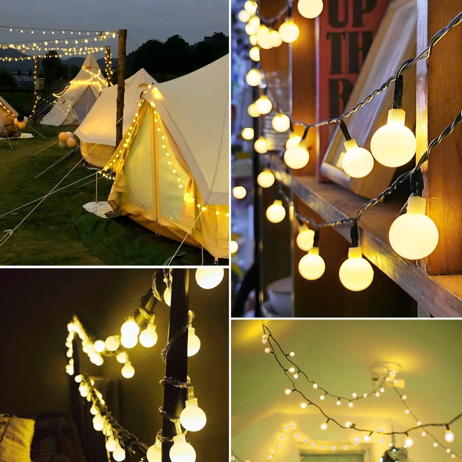 メルカリshops 色 ウォームホワイト 屋外 防水 Ip65防水 イルミネーションライト ソーラ