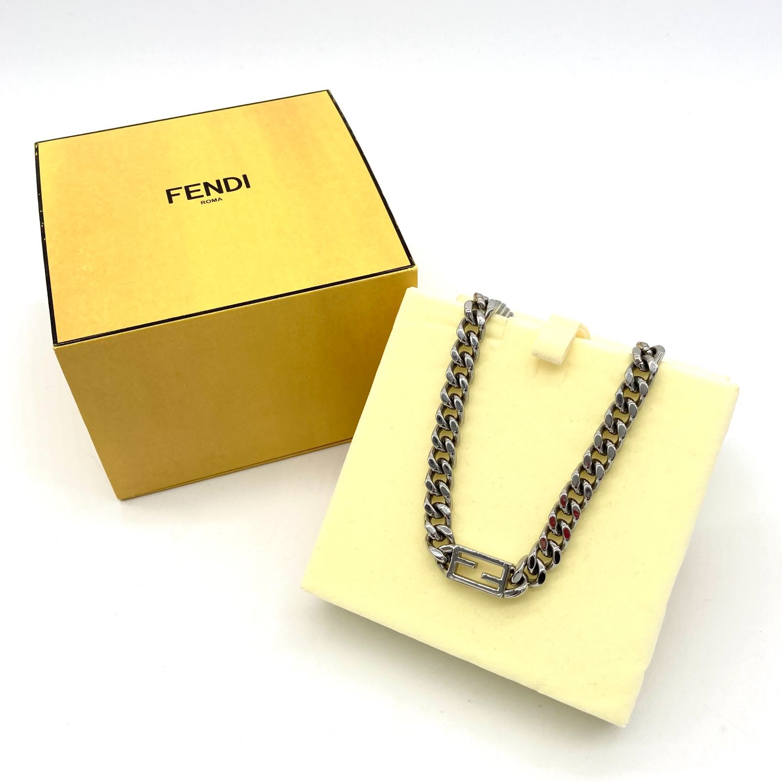 フェンディ FENDI ネックレス ゴールド バゲット バゲットネックレス ...