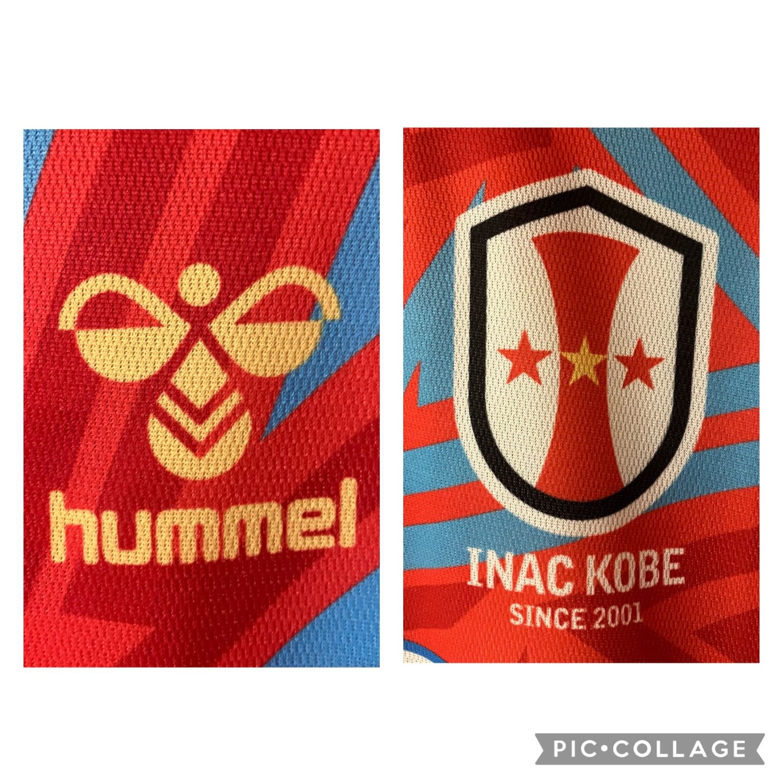 選手サイン入り hummel INAC KOBE サッカーシャツ Mサイズサイズ 選手サイン入り hummel INAC KOBE サッカーシャツ Mサイズサイズ