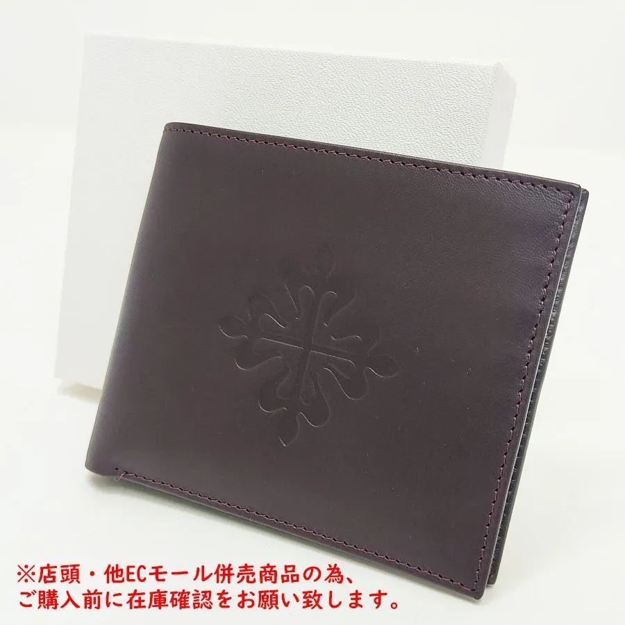 併売商品 ◆ ◆PATEK PHILIPPE パテックフィリップ 二つ折り財布 レザー ボルドー メンズ M1011