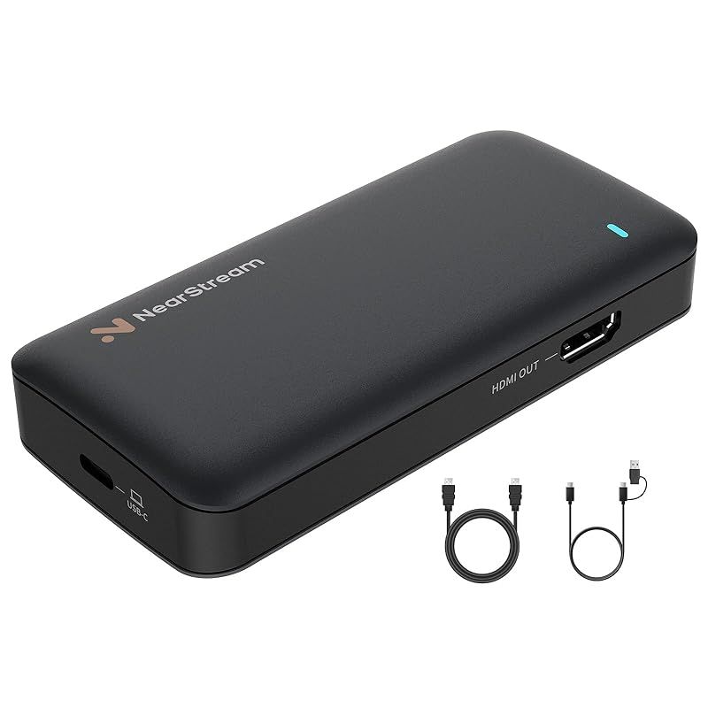 NearStream キャプチャーボード 4K60fps入力 HDMI2.0パススルー 1080p60fps録画 USB3.0 低遅延 ライブ配信|ゲーム実況用 3.5mmオーディオジャック パソコン Windows|macOS|Linux |ゲーム機 S 1