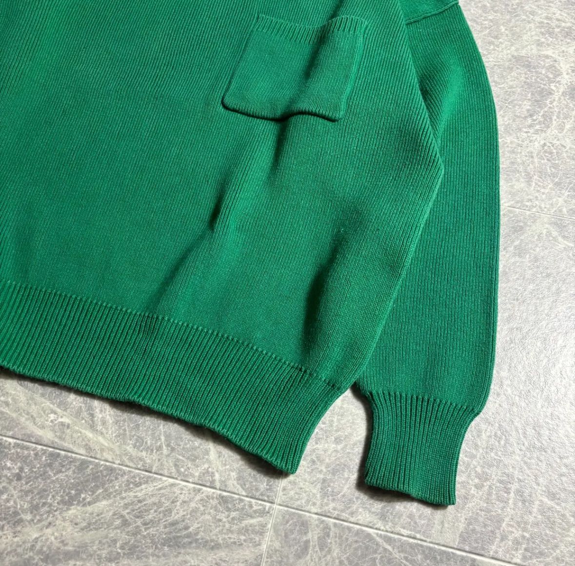90s OLD GAP Ramie-Cotton Knit Cardigan カーキ L オールド