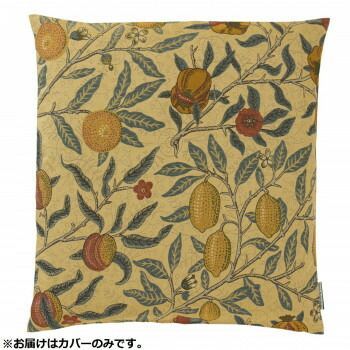 川島織物セルコン Morris Design Studio フルーツ 座布団カバー 55×59cm LL1729 Y イエロー