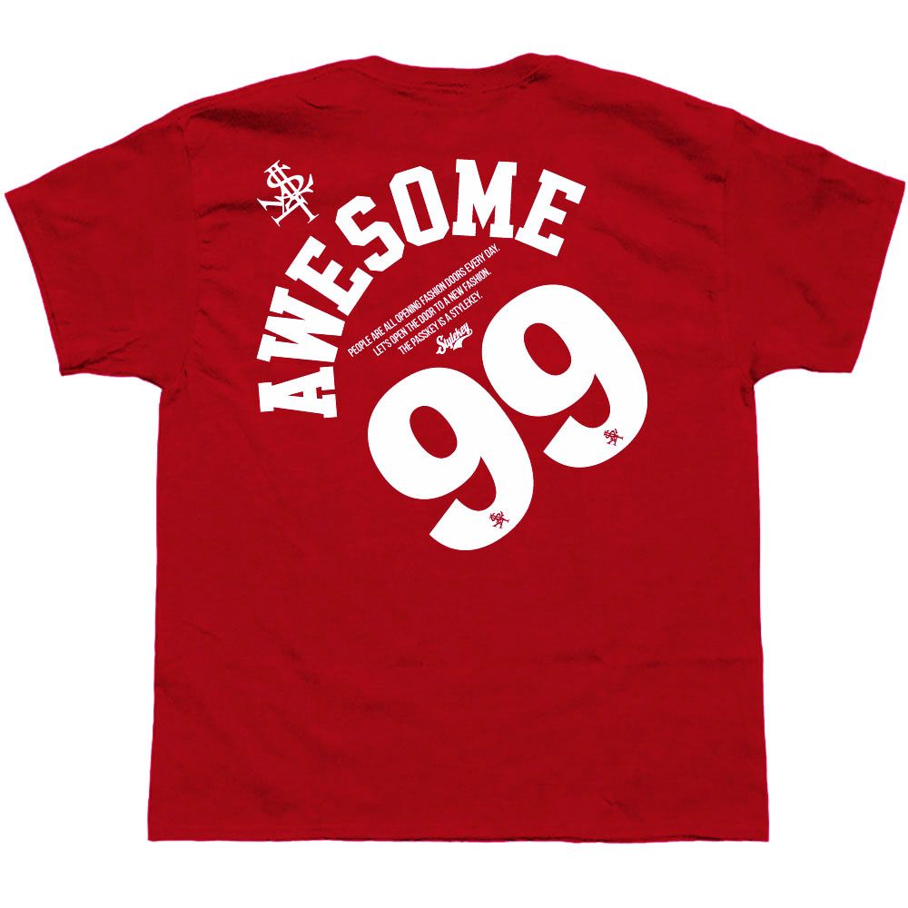 STYLEKEY スタイルキー 半袖Tシャツ AWESOME S/S TEE(SK23SP-SS05) ストリート ナンバリング ヒップホップ レゲエ ロック B系 バンド ロゴ 大きいサイズ