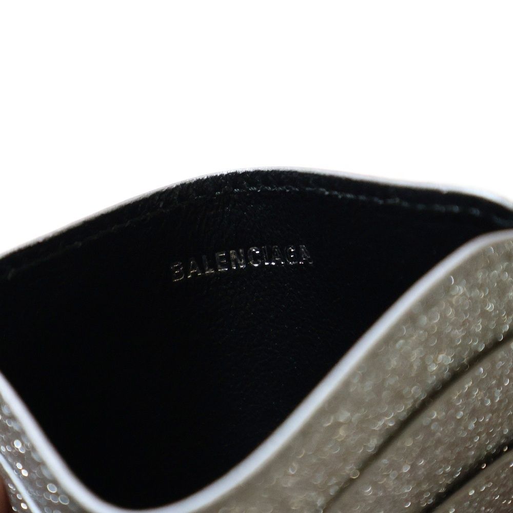 BALENCIAGA (バレンシアガ) グリッター ラメ カードケース シルバー 