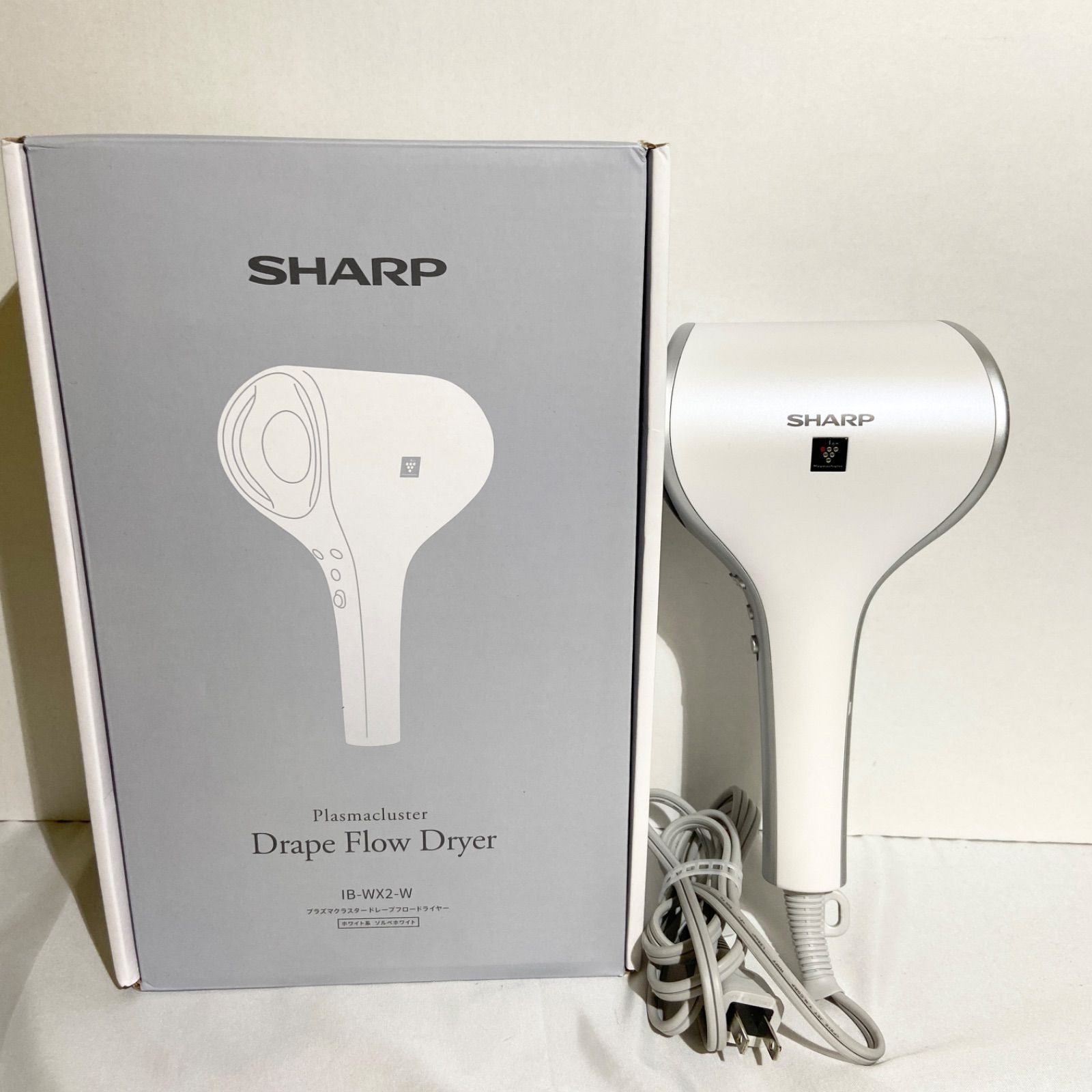 SHARP シャープ プラズマクラスタードレープフロードライヤー ホワイト系ソルトホワイト IB-WX2-W①
