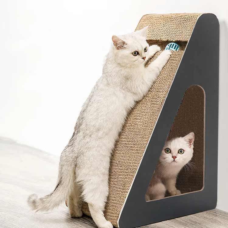 猫 爪とぎ 猫用爪とぎ 三角型 ダンボール 猫爪研ぎ 段ボール 猫ベッド ペットの巣 猫ボール 遊び 寝床 猫ハウス ペットハウス 室内用 耐久性 耐磨耗性 猫 おもちゃ ストレス解消 運動不足 屑が Nqc7858
