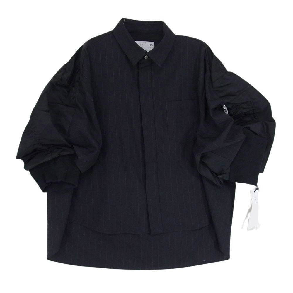 Sacai サカイ ブラウス 24SS 24-07119 Chalk Stripe Shirt