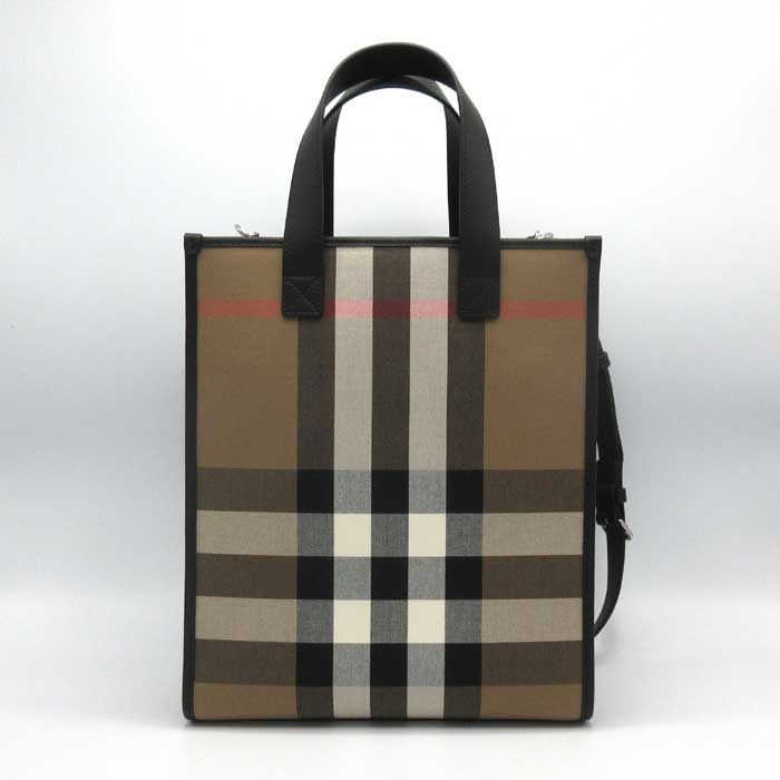 バーバリー トートバッグ BURBERRY チェック柄 ブック スモール トート