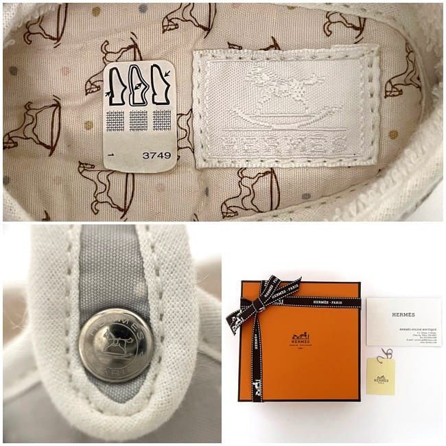 エルメス ベビーシューズ グレー ベージュ ホワイト アダダ