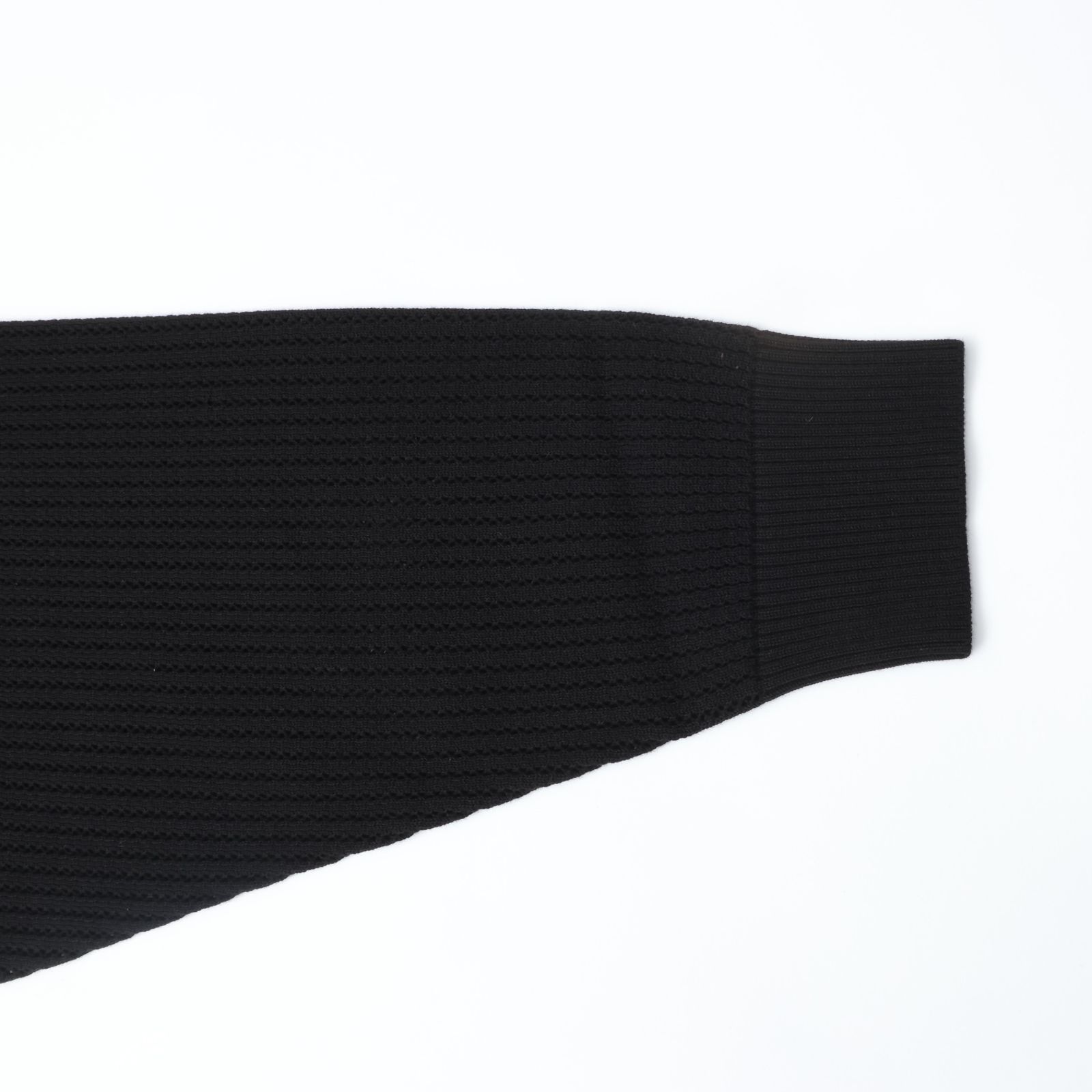 crepuscule クレプスキュール Stripe Mesh P/O BLACK ストライプ 