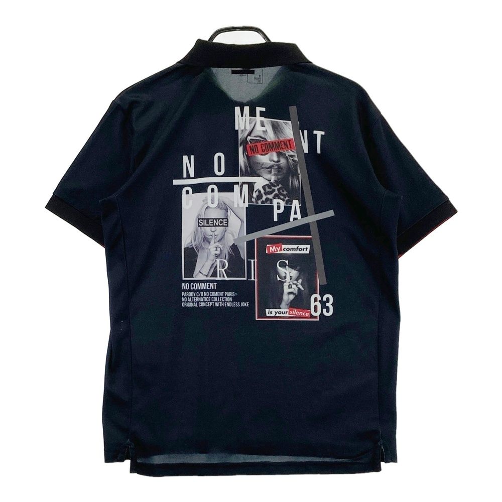 シャツ no comment paris ゴルフ NO COMMENT PARIS 黒 モックネック