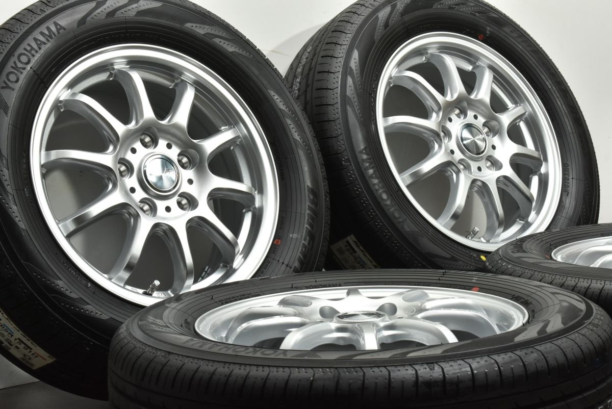 製 CLAIRE 15in 6J 53 PCD114.3 ヨコハマ ブルーアースRV RV03 195 65R15 ノア ヴォクシー ステップワゴン アクセラ
