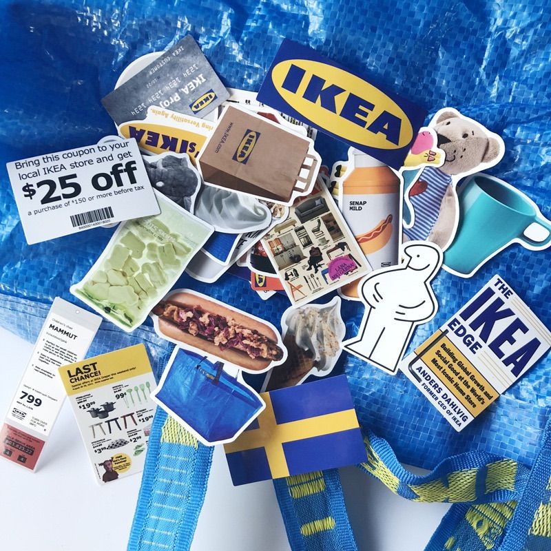 海外ステッカー IKEA イケア イケアファン シール ラッピング