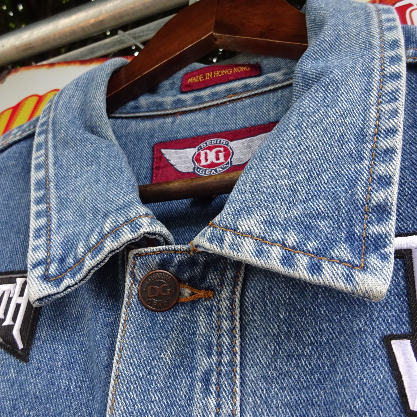 DENIM GEAR デニムジャケット M サイズ Gジャン デカ 刺繍