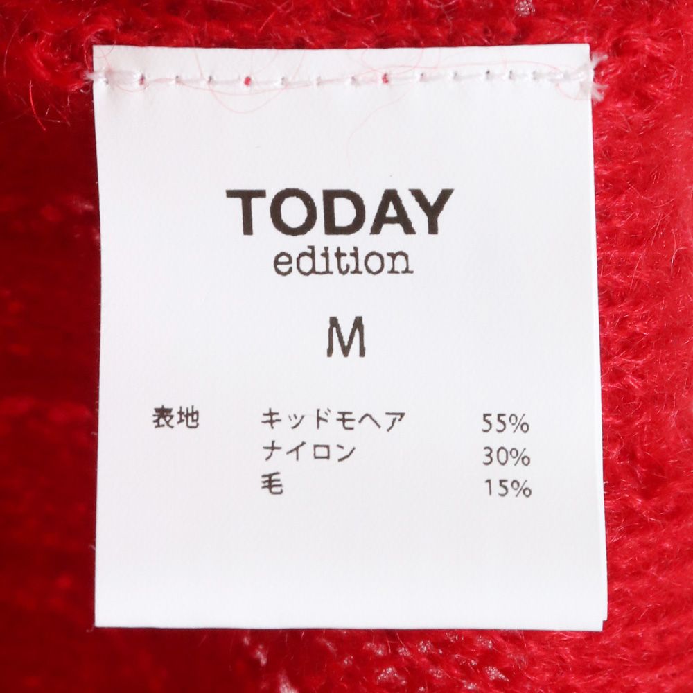 未使用 定価40700円 TODAY EDITION 21AW Fuzz Mohair Cardigan レッド