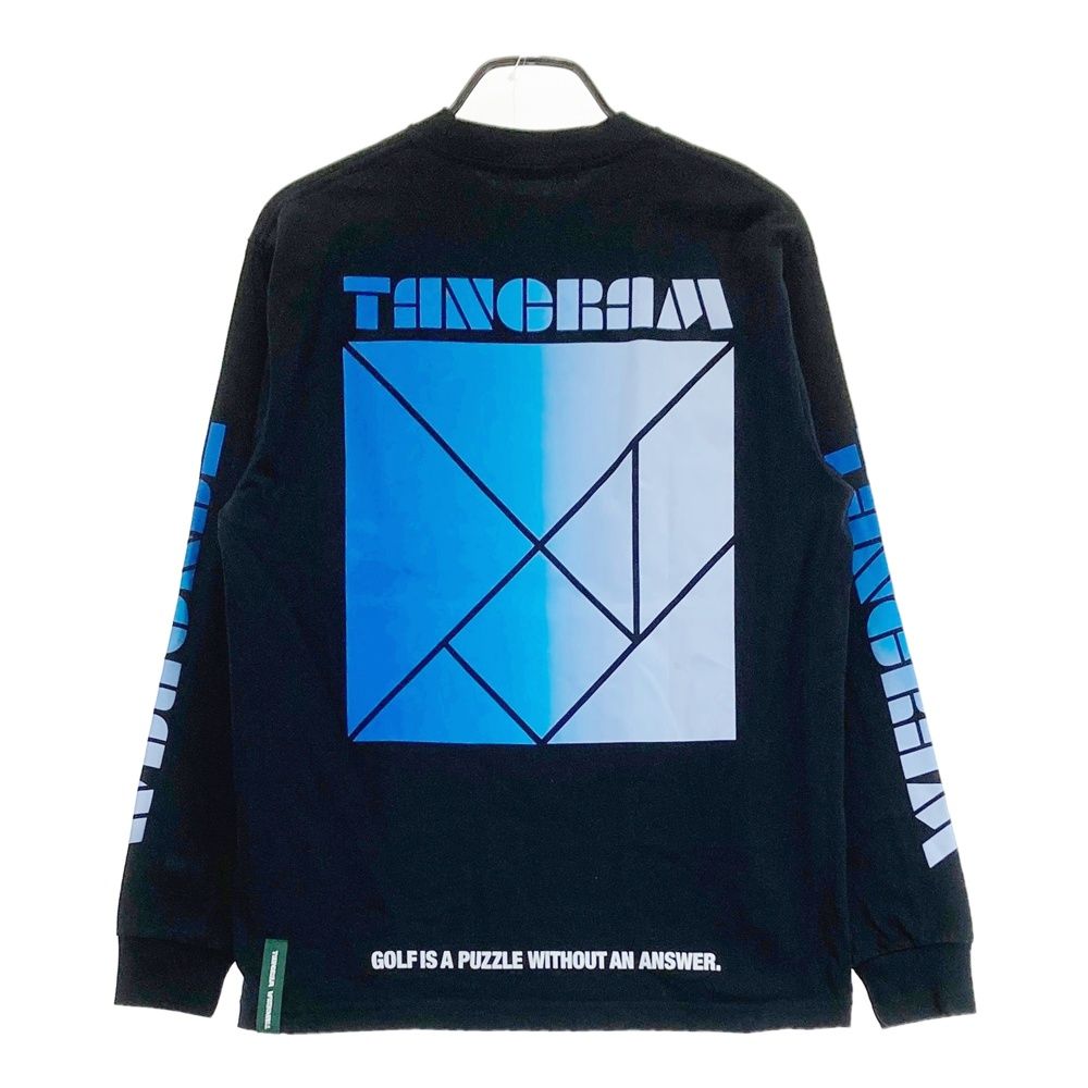 サイズ：M TANGRAM　タングラム  長袖Tシャツ  ブラック系 [240101486896] ゴルフウェア メンズ ストスト サイズ：M TANGRAM タングラム 長袖Tシャツ ブラック系