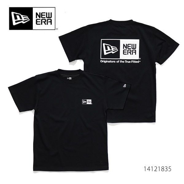 ニューエラ【ＮＥＷ ＥＲＡ】半袖 パフォーマンス Tシャツ Box Logo ボックスロゴ レギュラーフィット Tシャツ TEE ユニセックス メンズ レディース ブラック