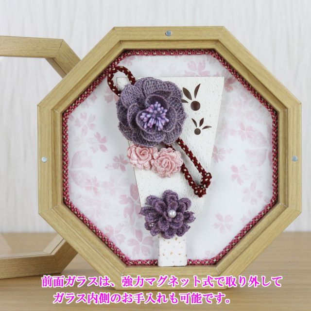 羽子板 初正月 ケース入り(5号 刺繍 花 羽子板飾り Kirari～きらり