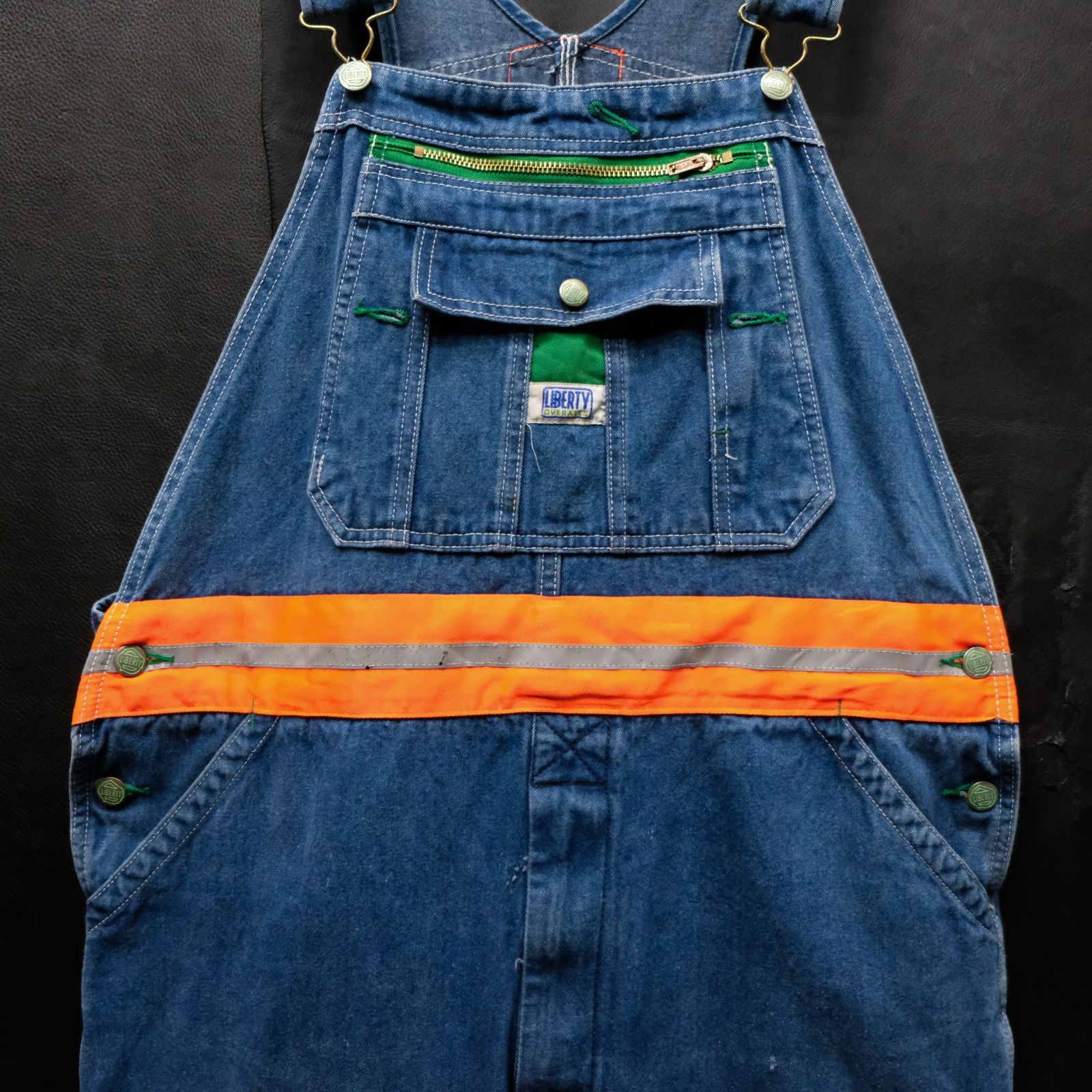 LIBERTY OVERALLS リフレクターオーバーオール W38 ビッグサイズ 大きいサイズ 反射材 サロペット デニム ジーンズ ワークウェア  作業着 US古着 - メルカリ