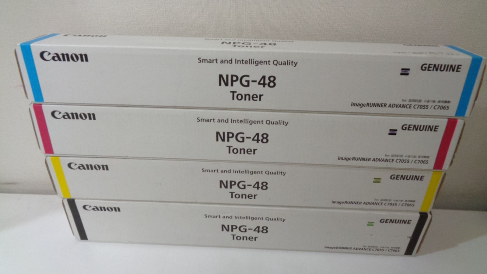 キャノン NPG-48 4色4本 純正品 外箱若干汚れはがれあり 在庫あり