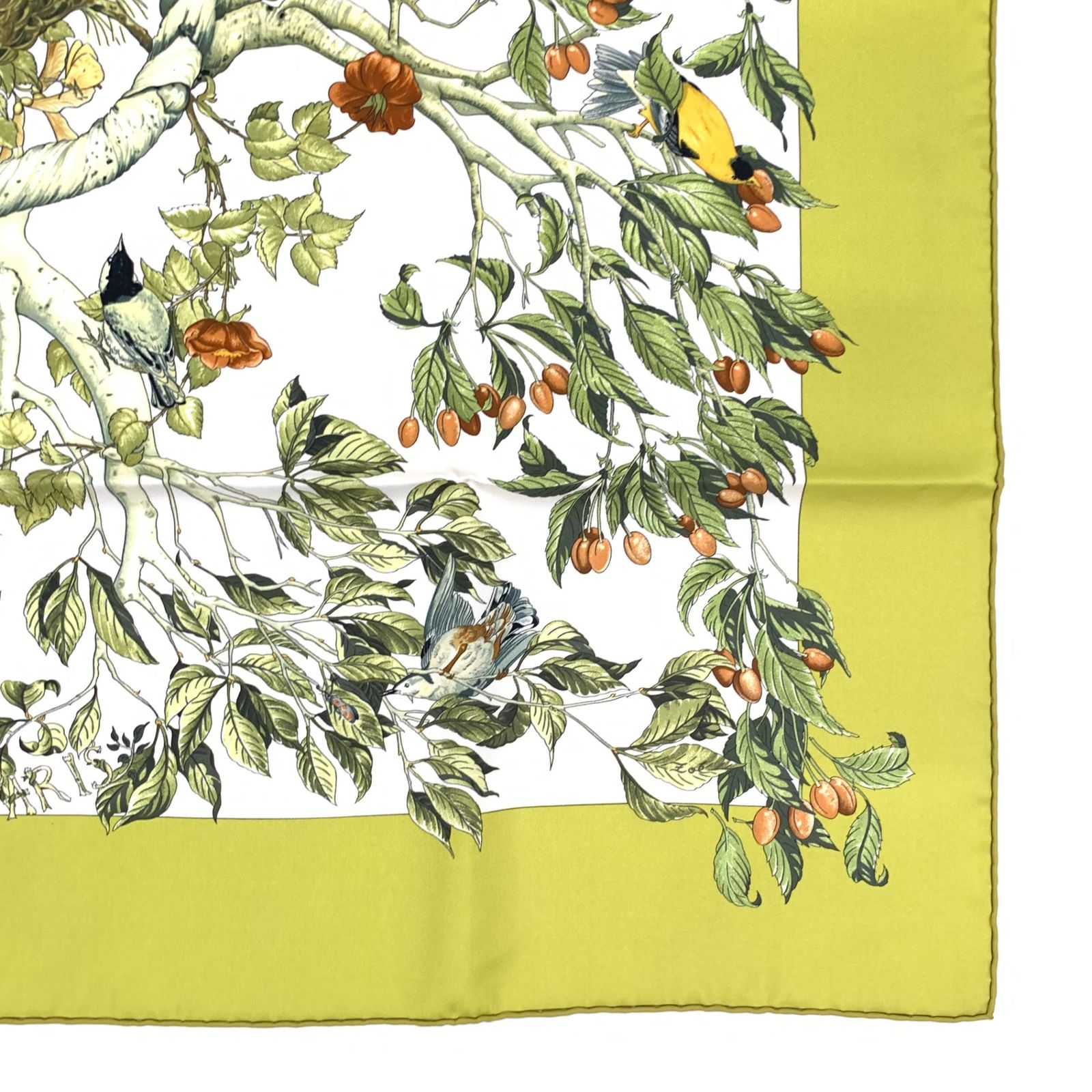 未使用級 HERMES エルメス カレ90 AU COEUR DES BOIS 森の中で