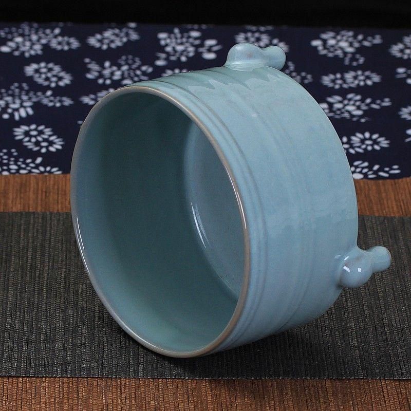 宋汝窯天青釉三足香炉 筆洗 景徳鎮 陶磁器 装飾品 現代工芸品