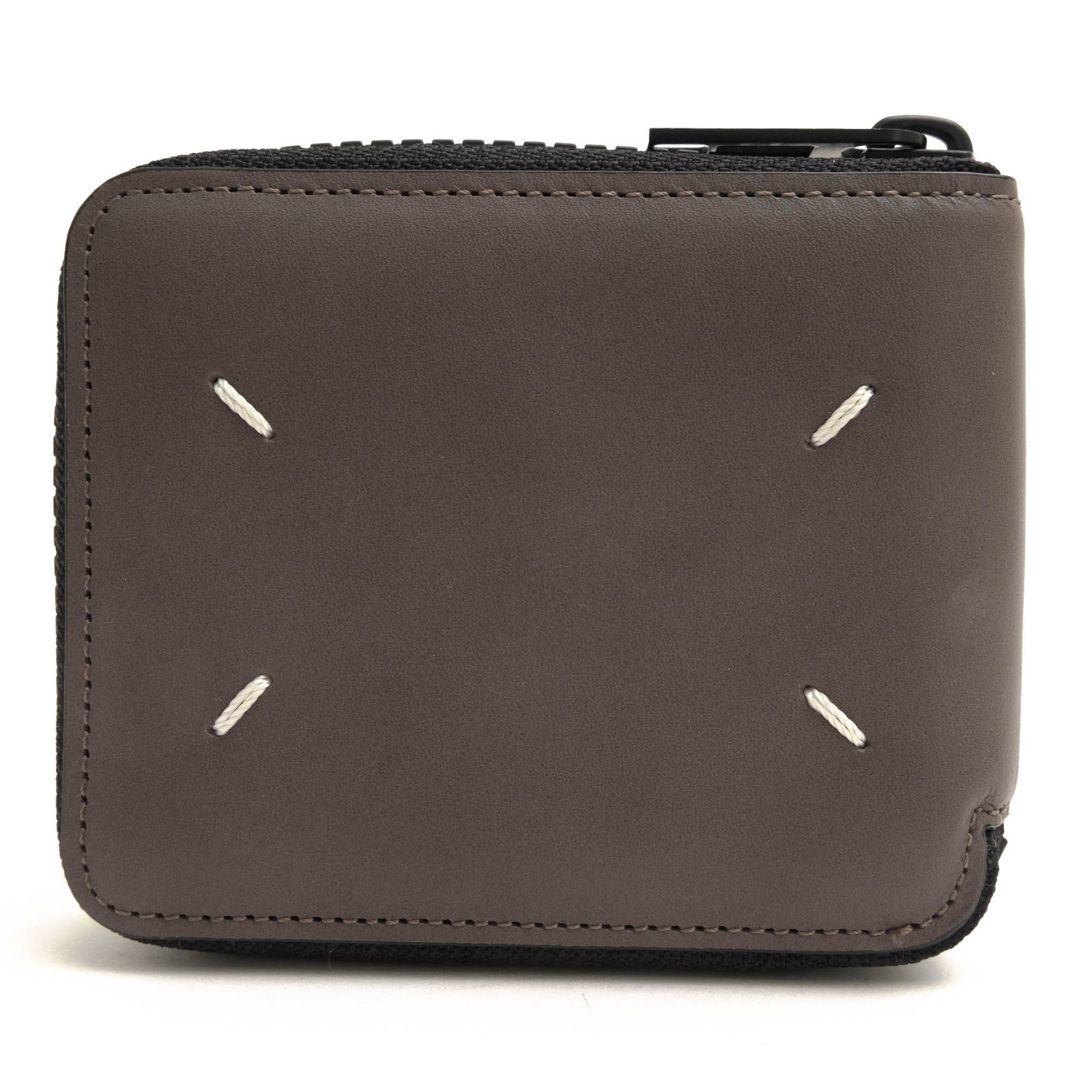 マルタンマルジェラ マルジェラ Maison Martin Margiela 財布 ウォレット メンズ 男性 男性用 レザー 革 本革 グレー 灰色 PS 935 シグネチャーステッチ ラウンドジップ ラウンドファスナー 小銭入れなし 札入