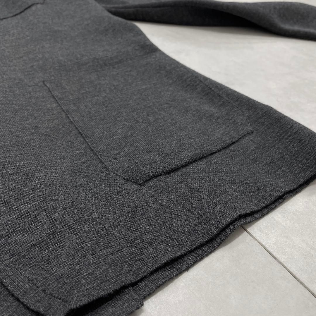 Cruciani クルチアーニ ニットジャケット ミラノリブ ウール グレー