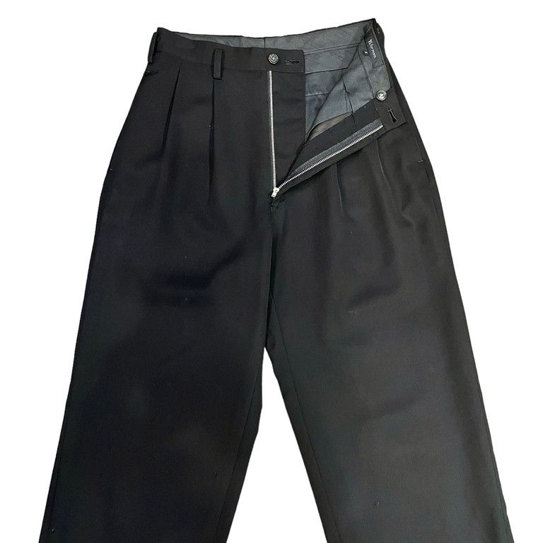 未使用に近い 90s⭐️ワイズフォーメン スラックスパンツ ウールギャバジン 黒 Y's for men ウールギャバジンパンツ Archive 90s - メルカリ