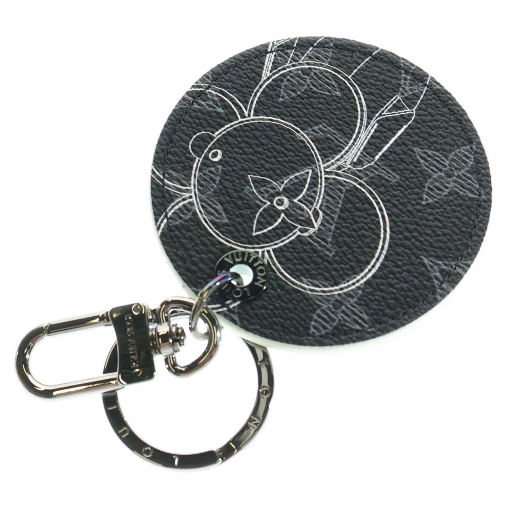 LOUIS VUITTON ルイヴィトン ポルトクレ ヴィヴィエンヌ モノグラム エクリプス バッグチャーム キーホルダー キーリング ブラック MP1993