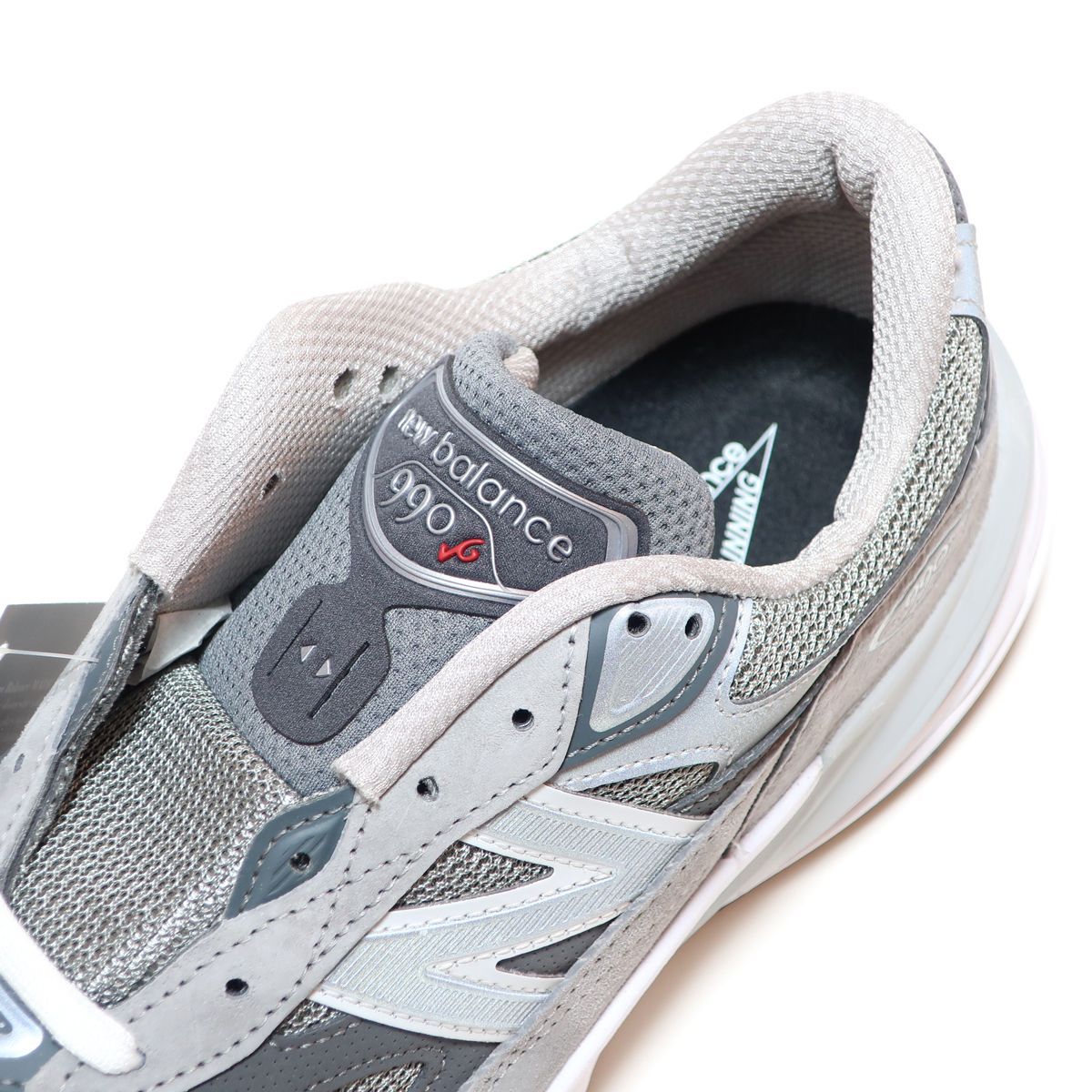 グレーの紐無し☆NEW BALANCE M990GL6 US10.5 28.5cm GREY GRAY MADE 