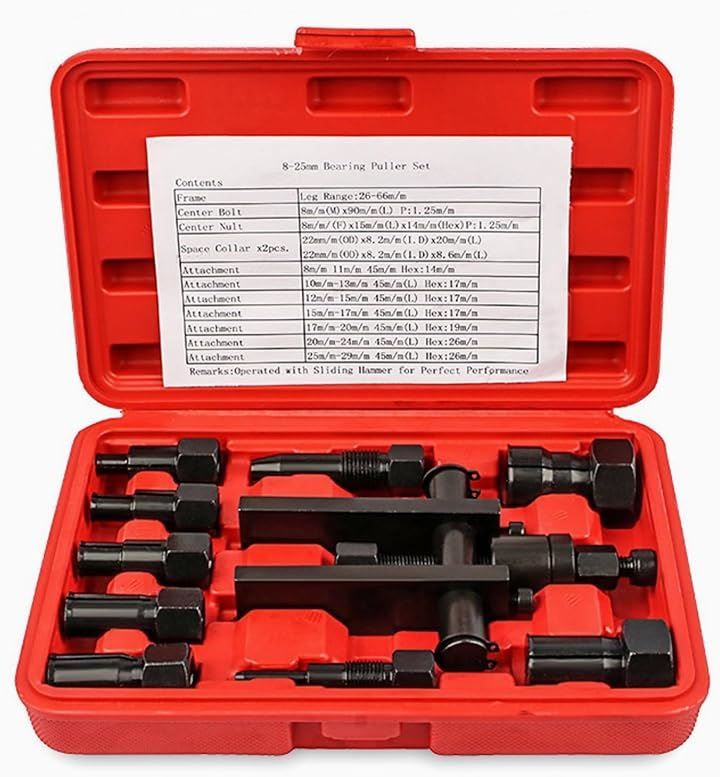 BomberRabbit パイロットベアリングプーラーセット 8-29mm 内掛け対応 ベアリングツール 車 バイク ベアリング交換