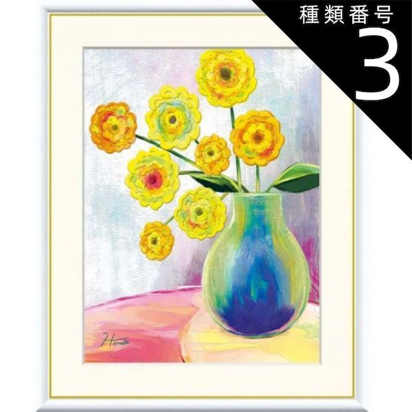 絵画 油絵　ダリア　f8 種類3：f8 額絵 中野ひまり ダリアの花瓶 f8・f6・f4サイズ